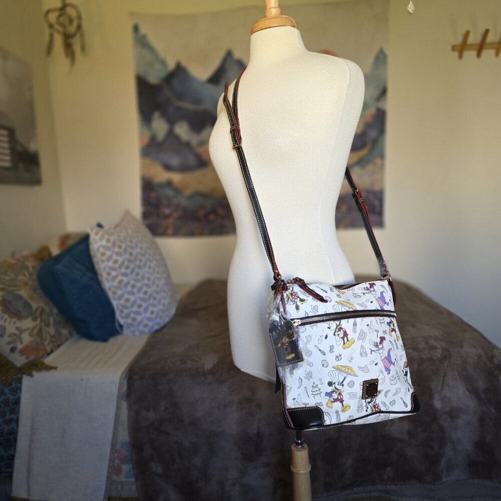 Disney Dooney & Bourke 2018 Epcot Food & Wine Crossbody Bag NWT Mickey Figment - Picture 4 of 16